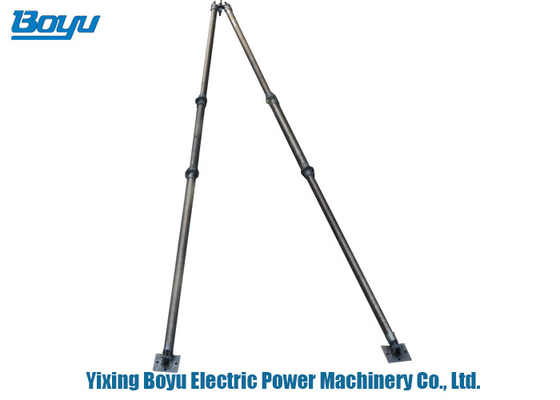 A Shape Tubular Gin Pole Transmission Line Stringing Tools Vertical Load 17-30kn